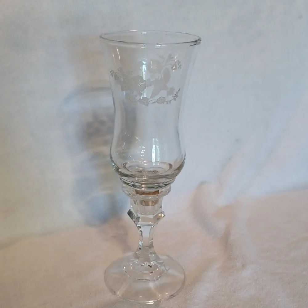 Home Interiors Clear Glass Candle Holder Hummingbird Design